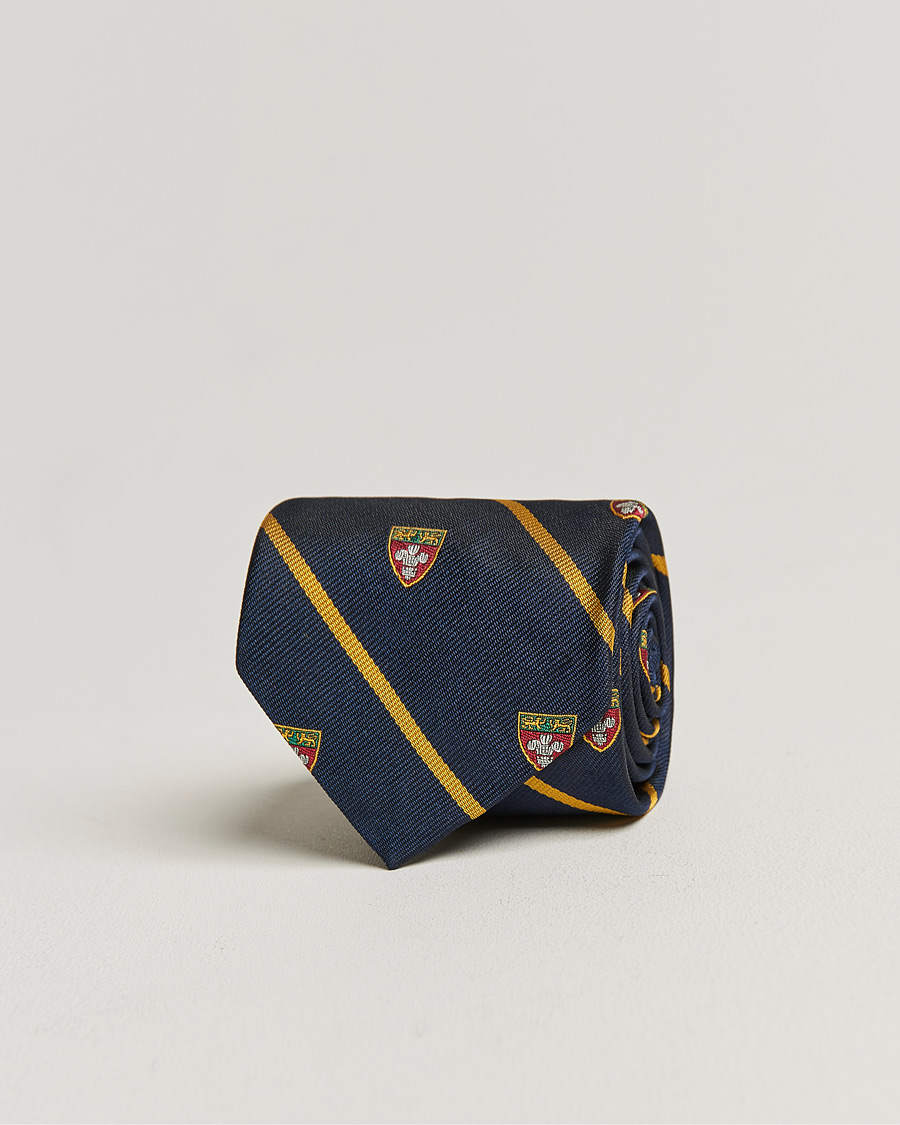 Herr | Slipsar | Polo Ralph Lauren | Crest Striped Tie Navy