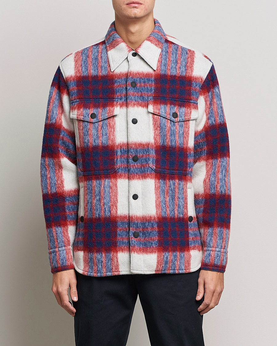Herr | Jackor | Moncler Grenoble | Waier Padded Shirt Jacket White/Red