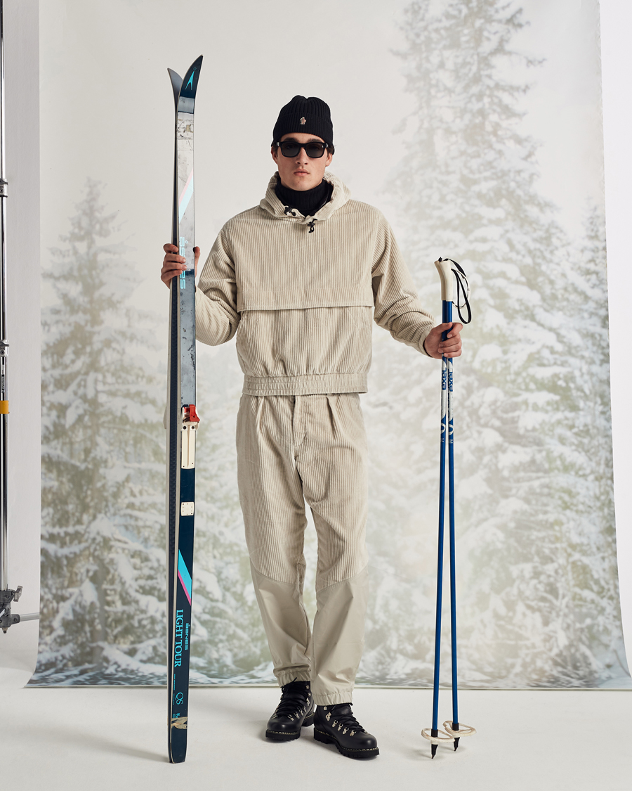 Herr | Jackor | Moncler Grenoble | Stretch Corduroy Hoodie Off White