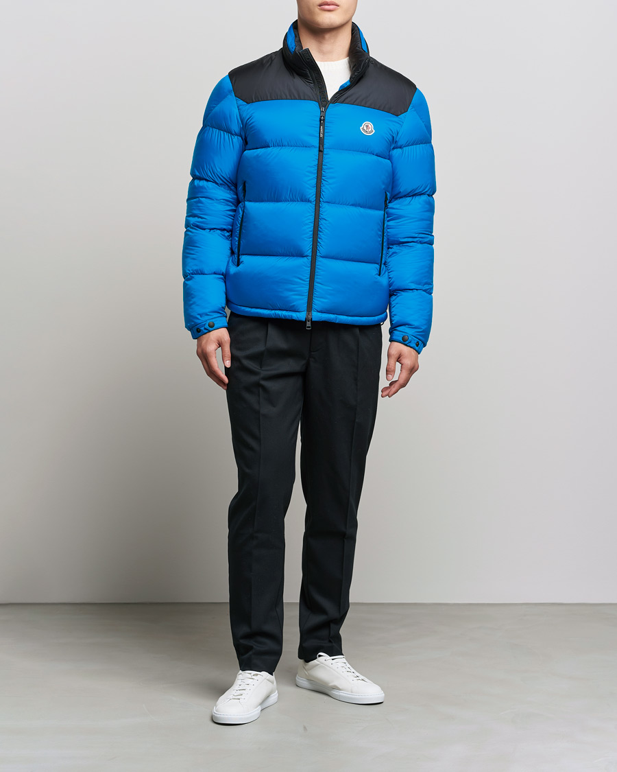 Herr | Jackor | Moncler | Peuplier Down Jacket Black/Sky Blue