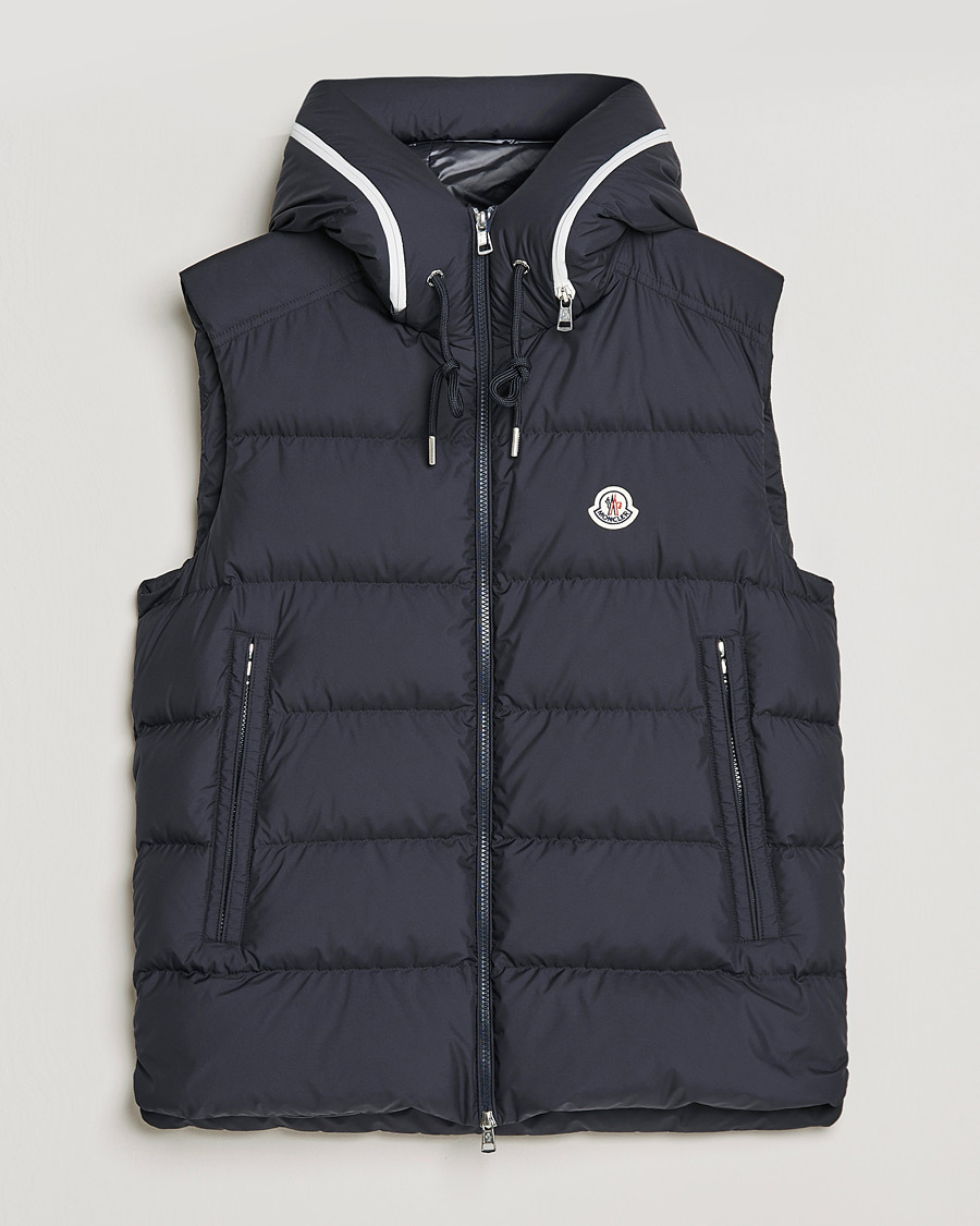 Herr | Jackor | Moncler | Cardamine Hooded Down Vest Navy