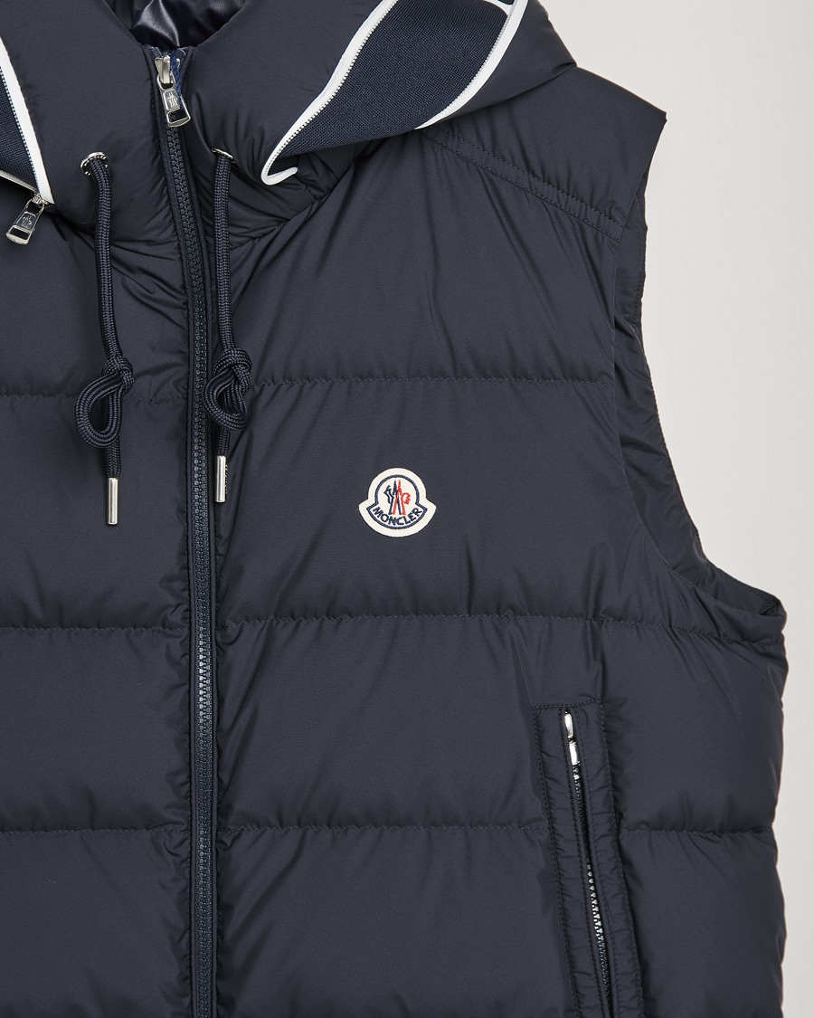 Herr | Jackor | Moncler | Cardamine Hooded Down Vest Navy