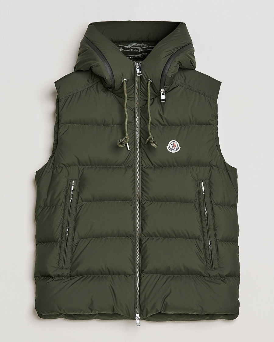 Herr | Jackor | Moncler | Cardamine Hooded Down Vest Dark Green