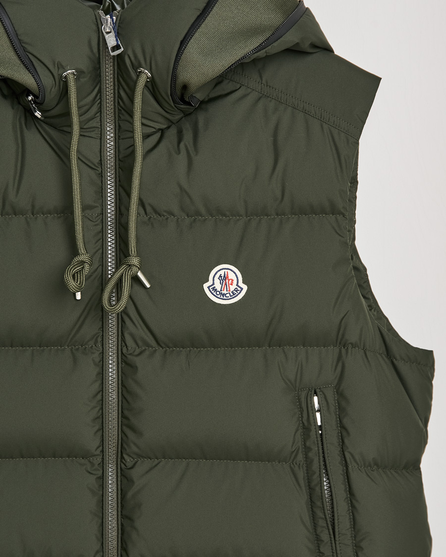 Herr | Jackor | Moncler | Cardamine Hooded Down Vest Dark Green