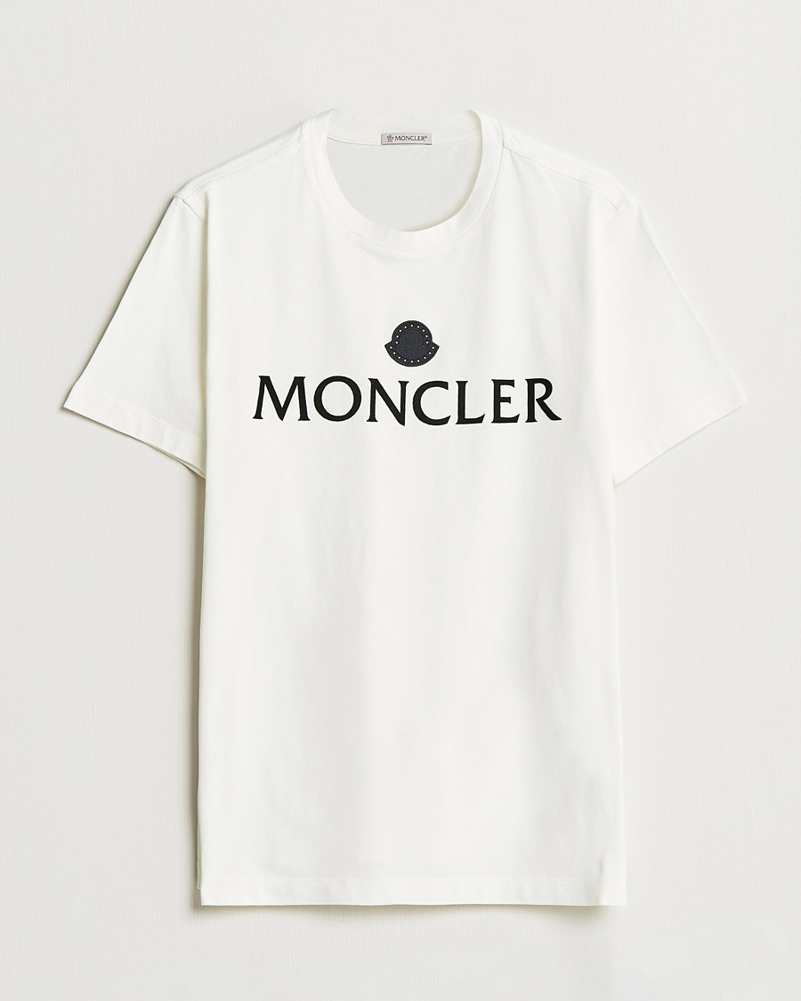 Herr | T-Shirts | Moncler | Lettering T-Shirt White