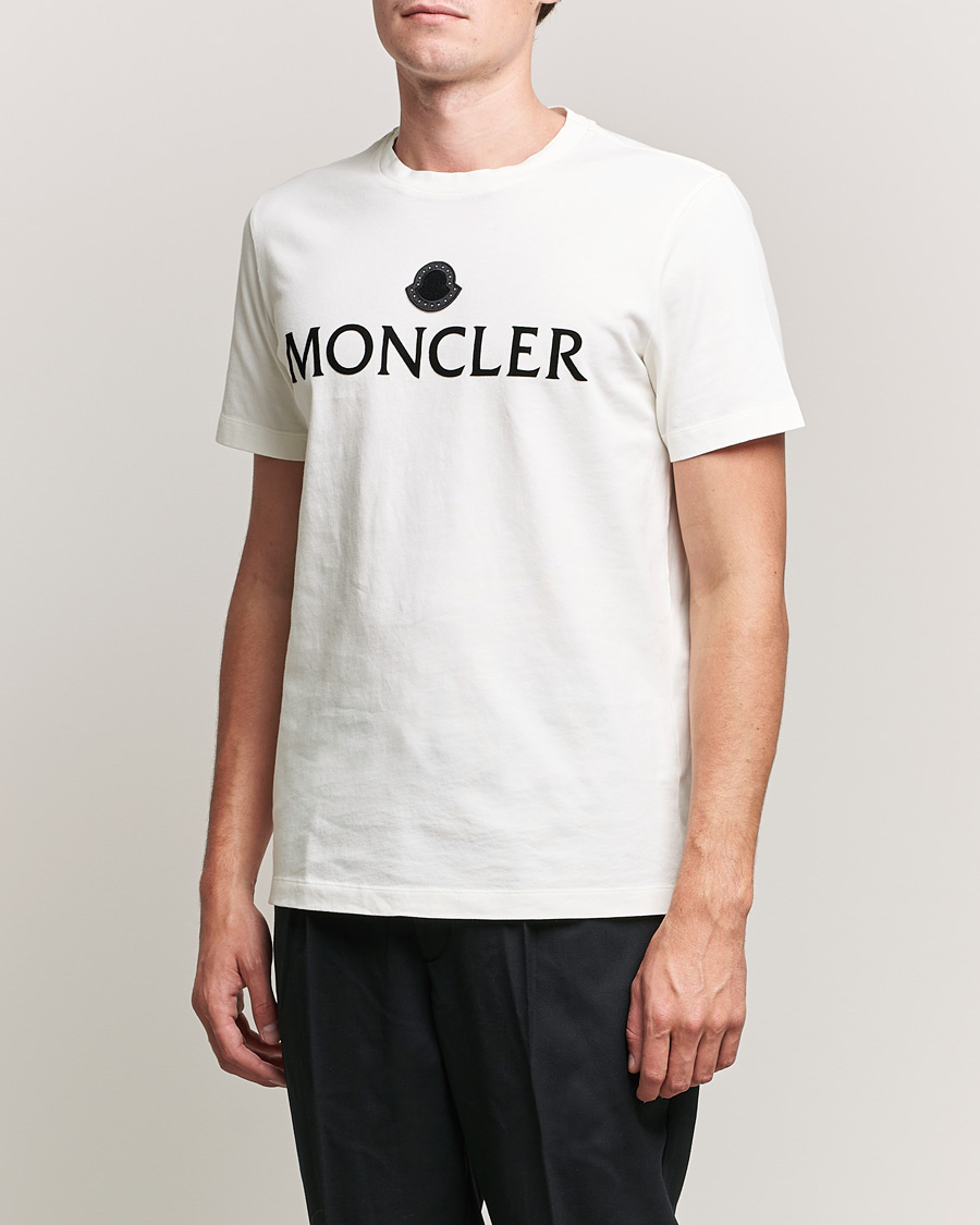 Herr | T-Shirts | Moncler | Lettering T-Shirt White