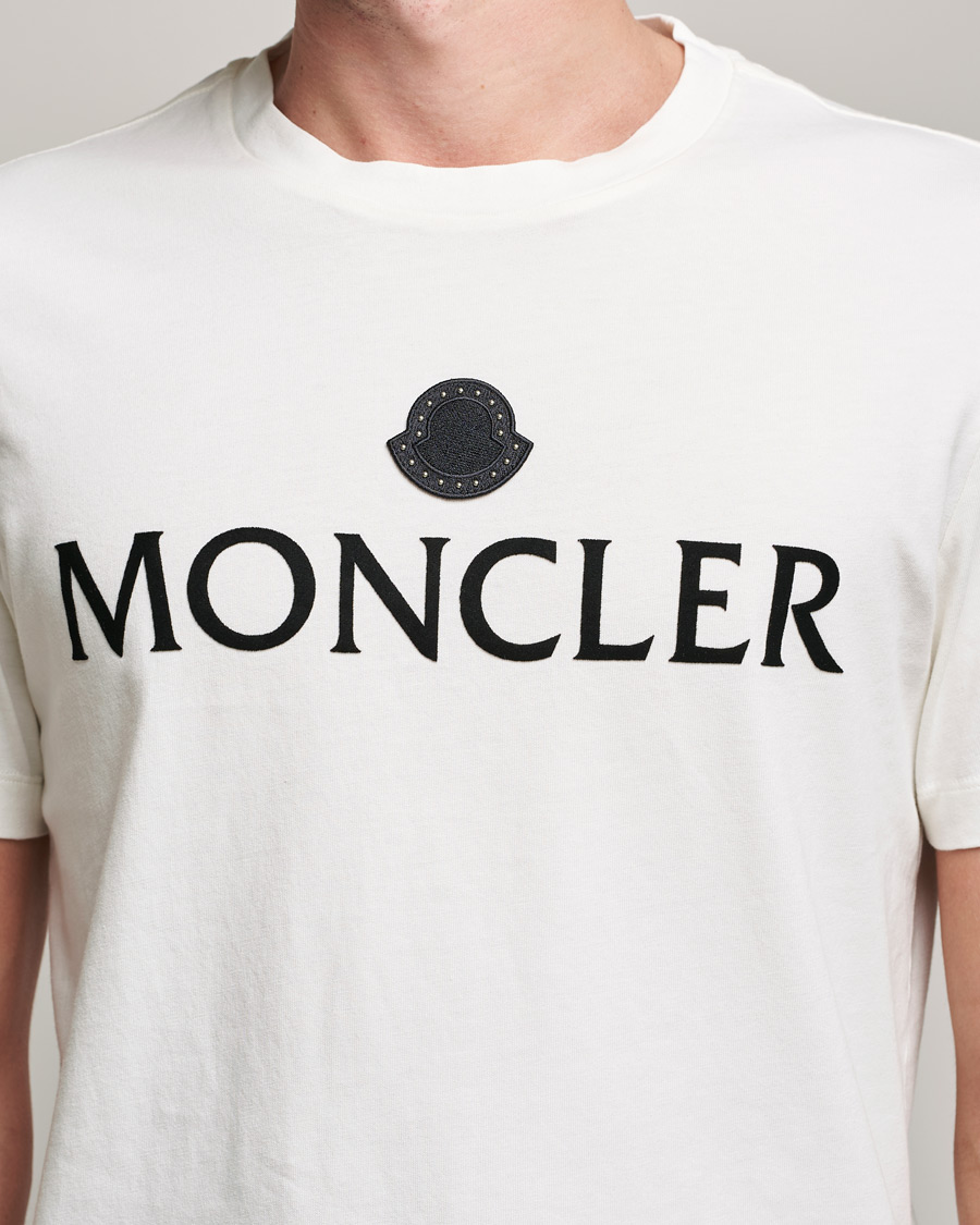 Herr | T-Shirts | Moncler | Lettering T-Shirt White