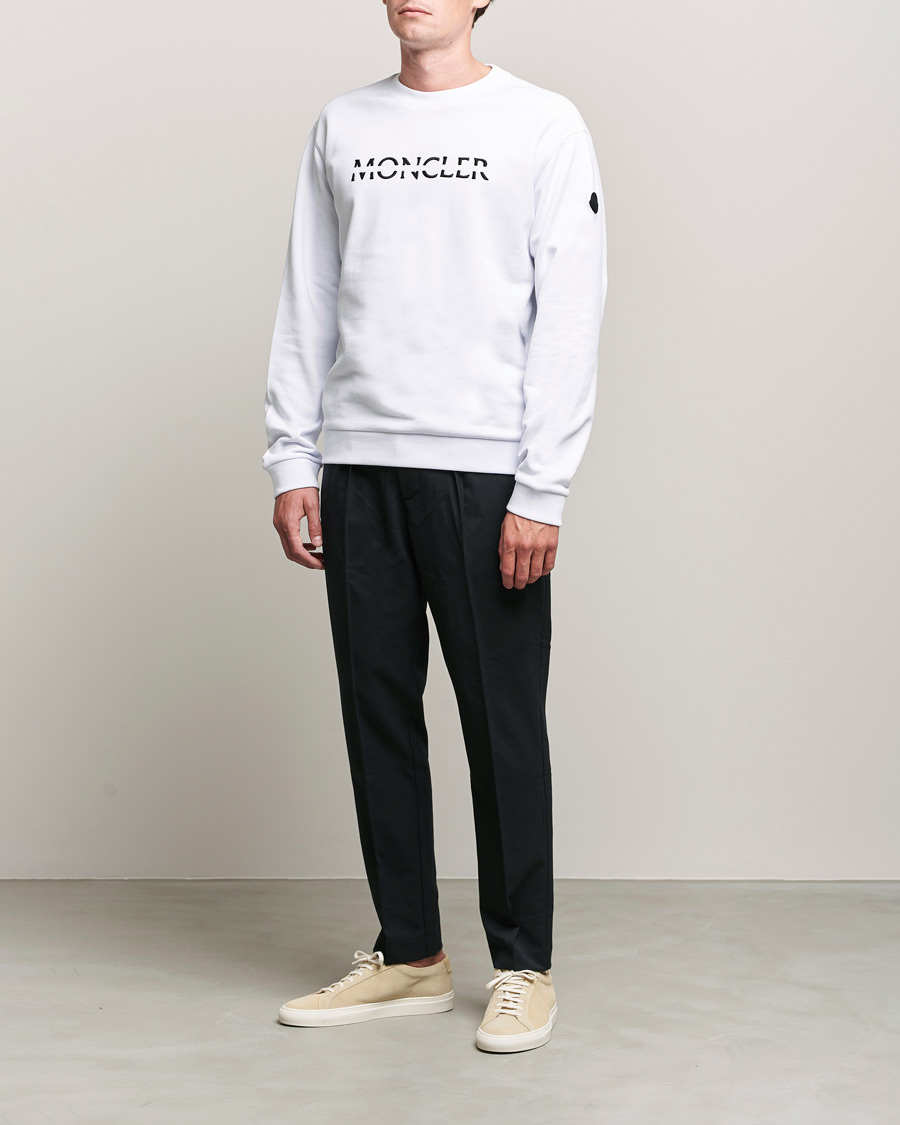 Herr | Tröjor | Moncler | Lettering Sweatshirt White