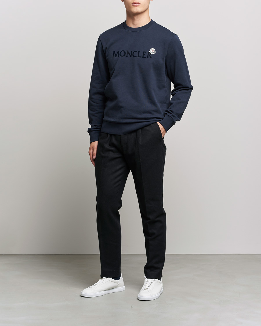 Herr | Tröjor | Moncler | Logo Patch Sweatshirt Navy