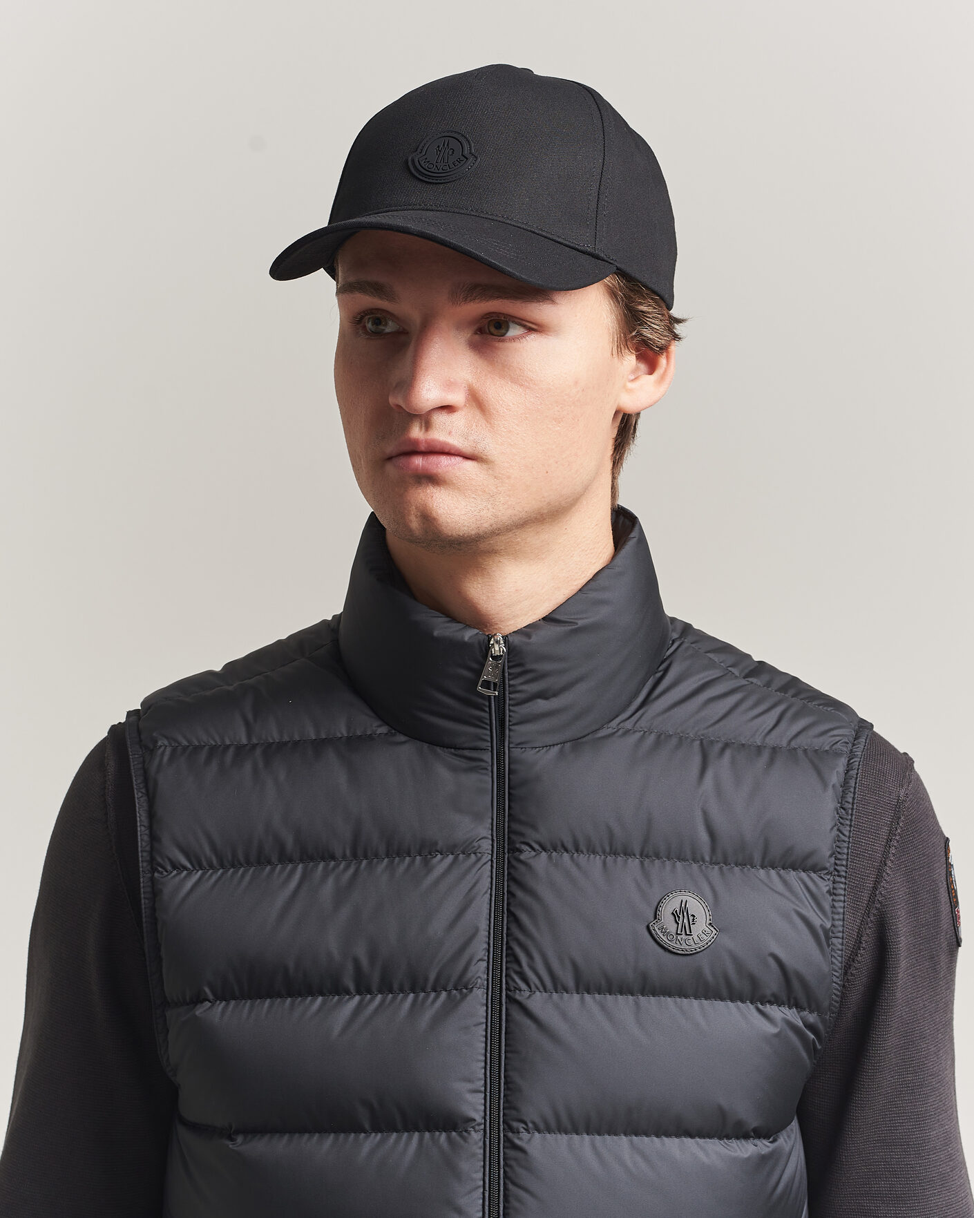Herr | Hattar & kepsar | Moncler | Tonal Logo Cap Black