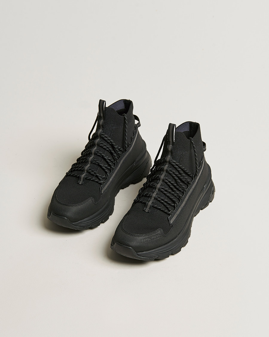 Herr | Moncler Knit High Running Sneakers Black | Moncler | Knit High Running Sneakers Black