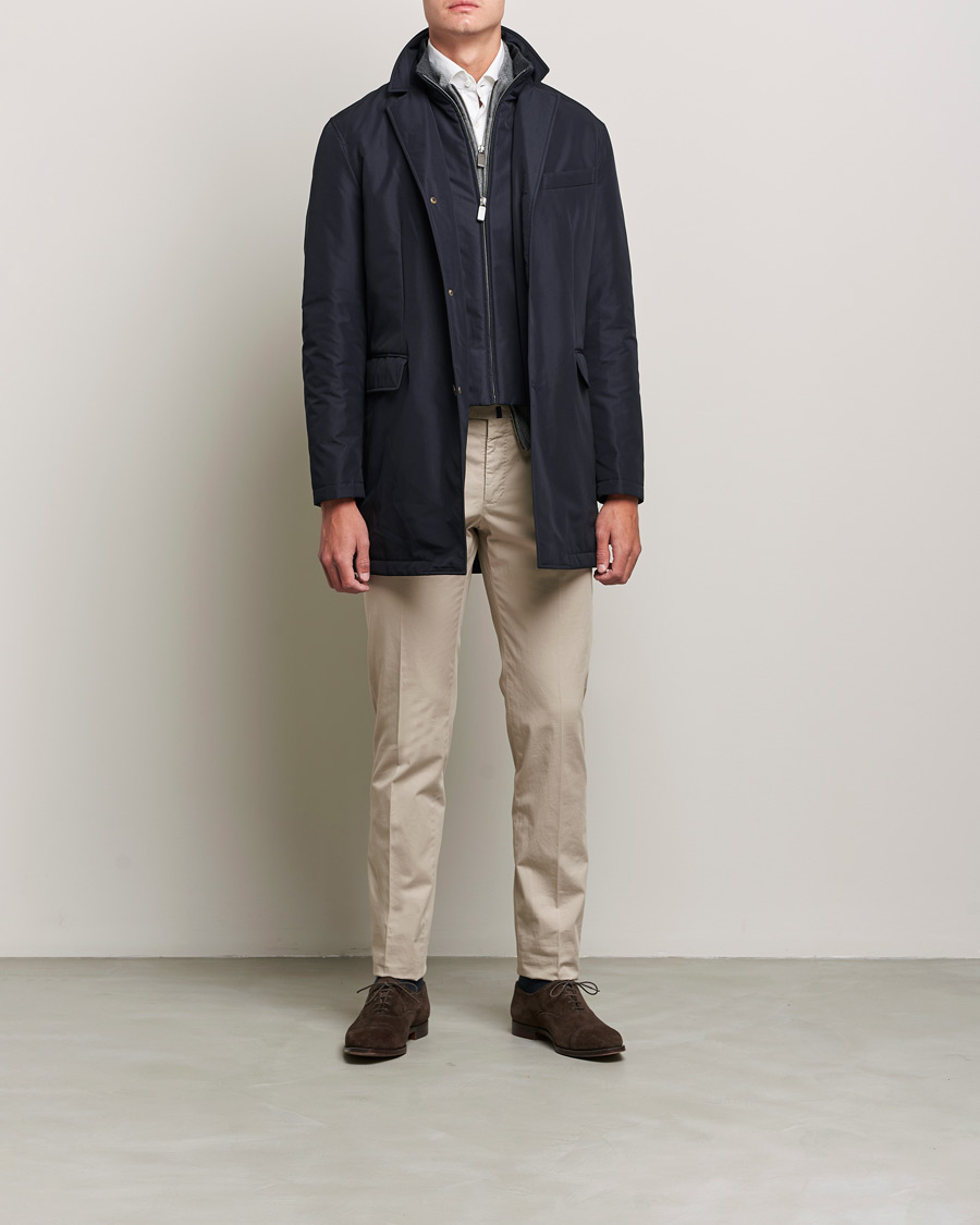 Herr | Jackor | Canali | Rain Protection Car Coat Navy