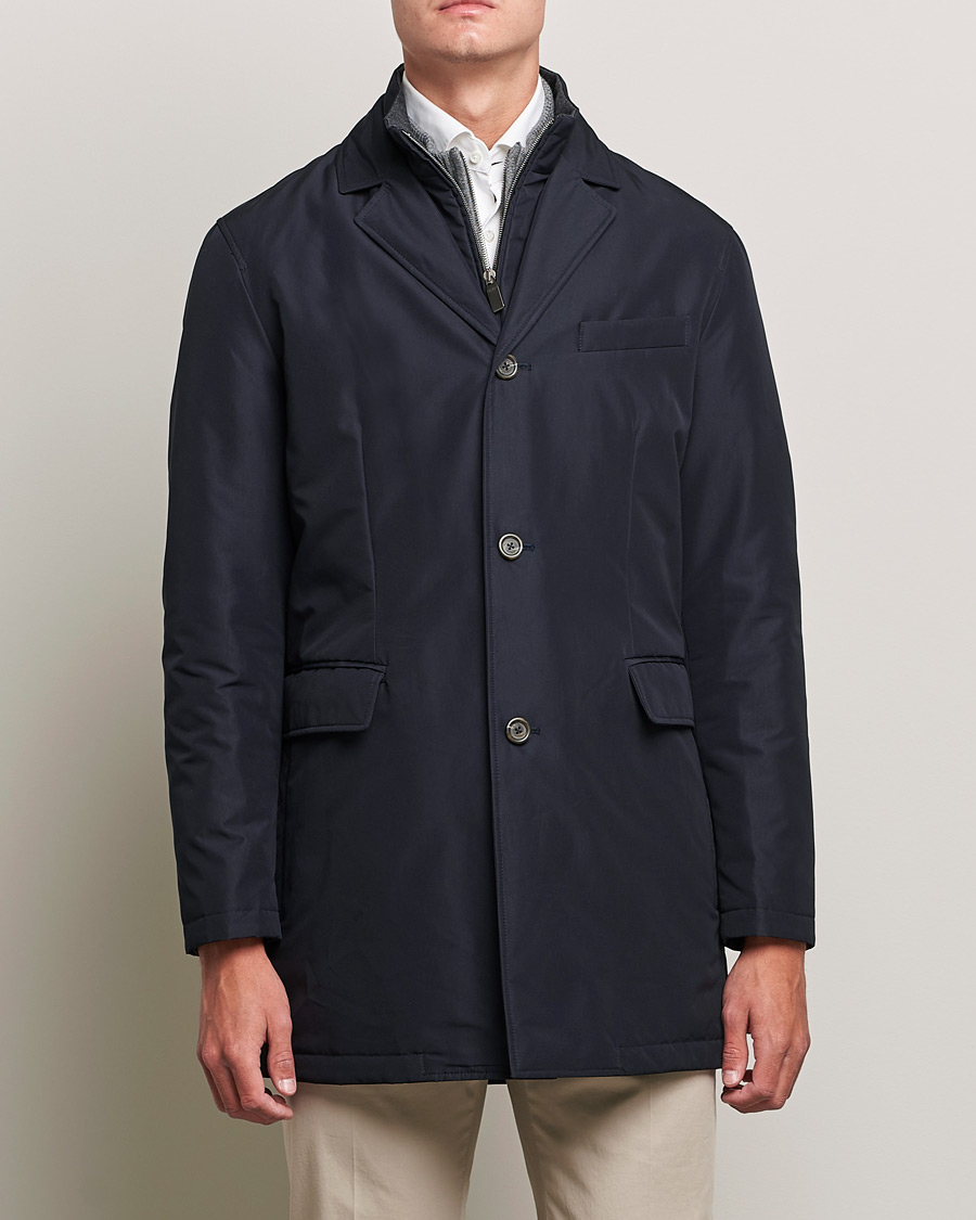 Herr | Jackor | Canali | Rain Protection Car Coat Navy