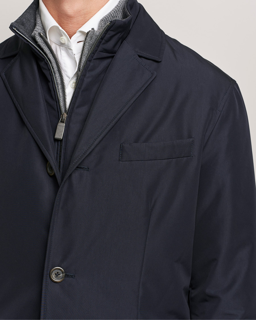 Herr | Jackor | Canali | Rain Protection Car Coat Navy