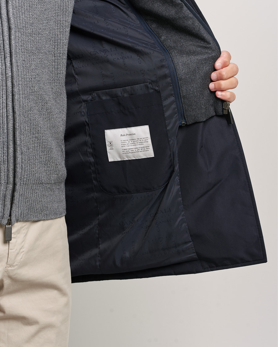 Herr | Jackor | Canali | Rain Protection Car Coat Navy