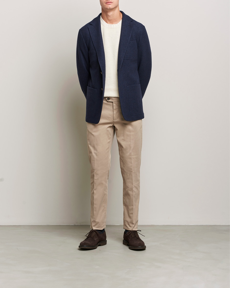 Herr | Byxor | Canali | Slim Fit Twill Cotton Chinos Beige
