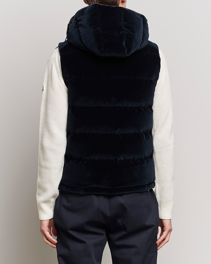Herr | Jackor | Moncler | Vexin Velvet Down Vest Dark Blue