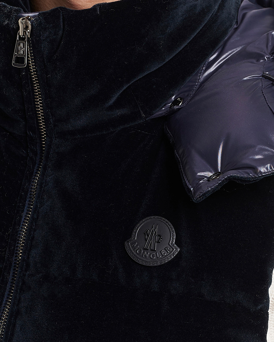 Herr | Jackor | Moncler | Vexin Velvet Down Vest Dark Blue
