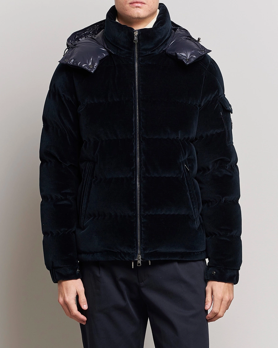 Herr | Jackor | Moncler | Armorique Velvet Down Jacket Navy