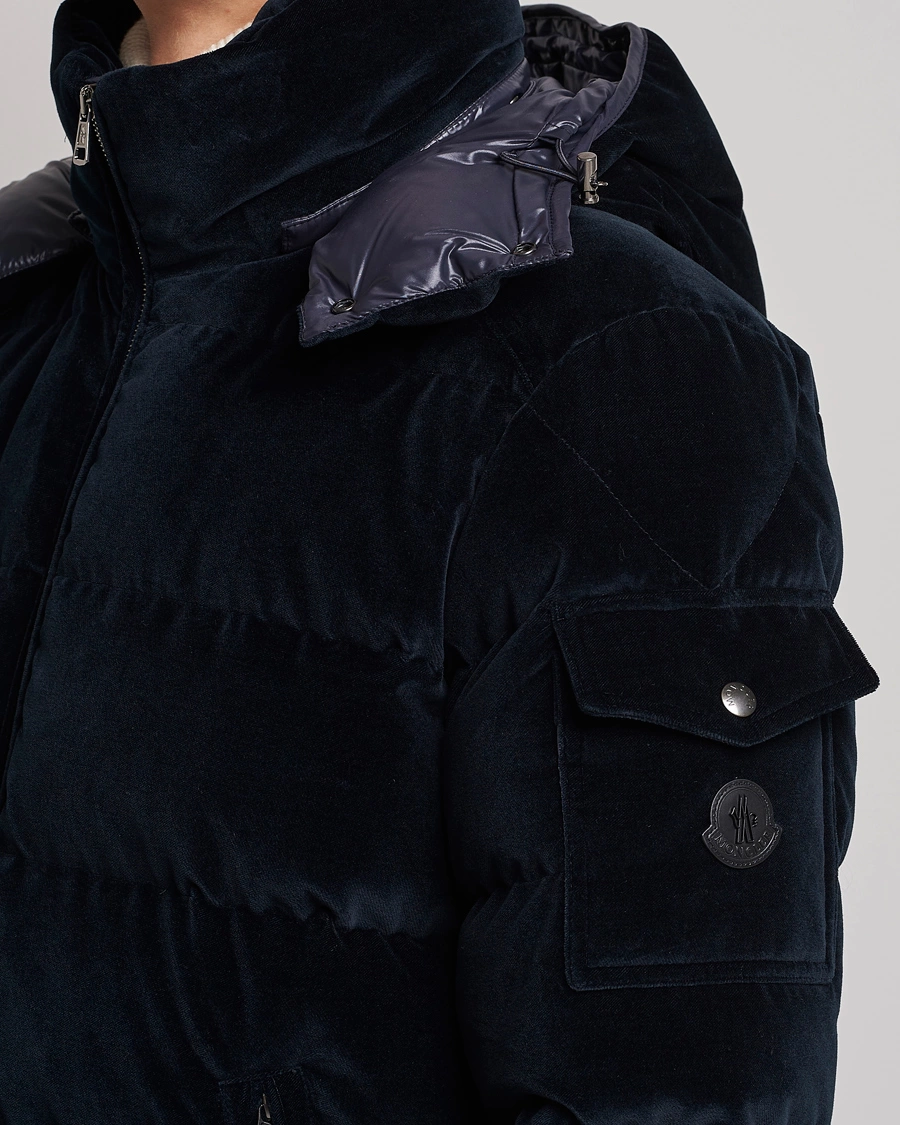 Herr | Jackor | Moncler | Armorique Velvet Down Jacket Navy