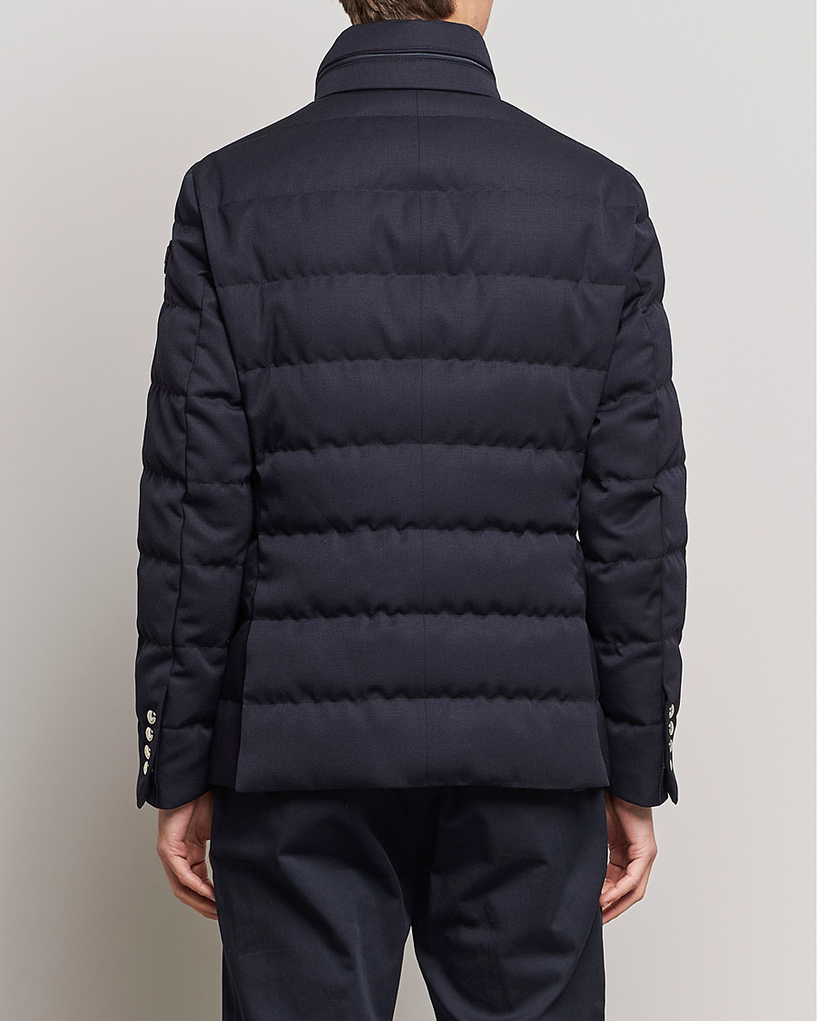 Herr | Jackor | Moncler | Bess Flannel Down Blazer Navy