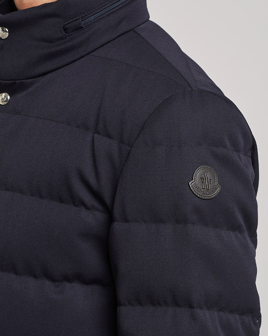 Herr | Jackor | Moncler | Bess Flannel Down Blazer Navy