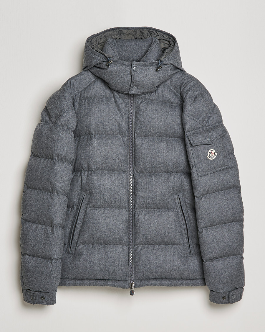 Moncler Montgenevre Flannel Down Jacket Grey Melange | Herr - Care of Carl