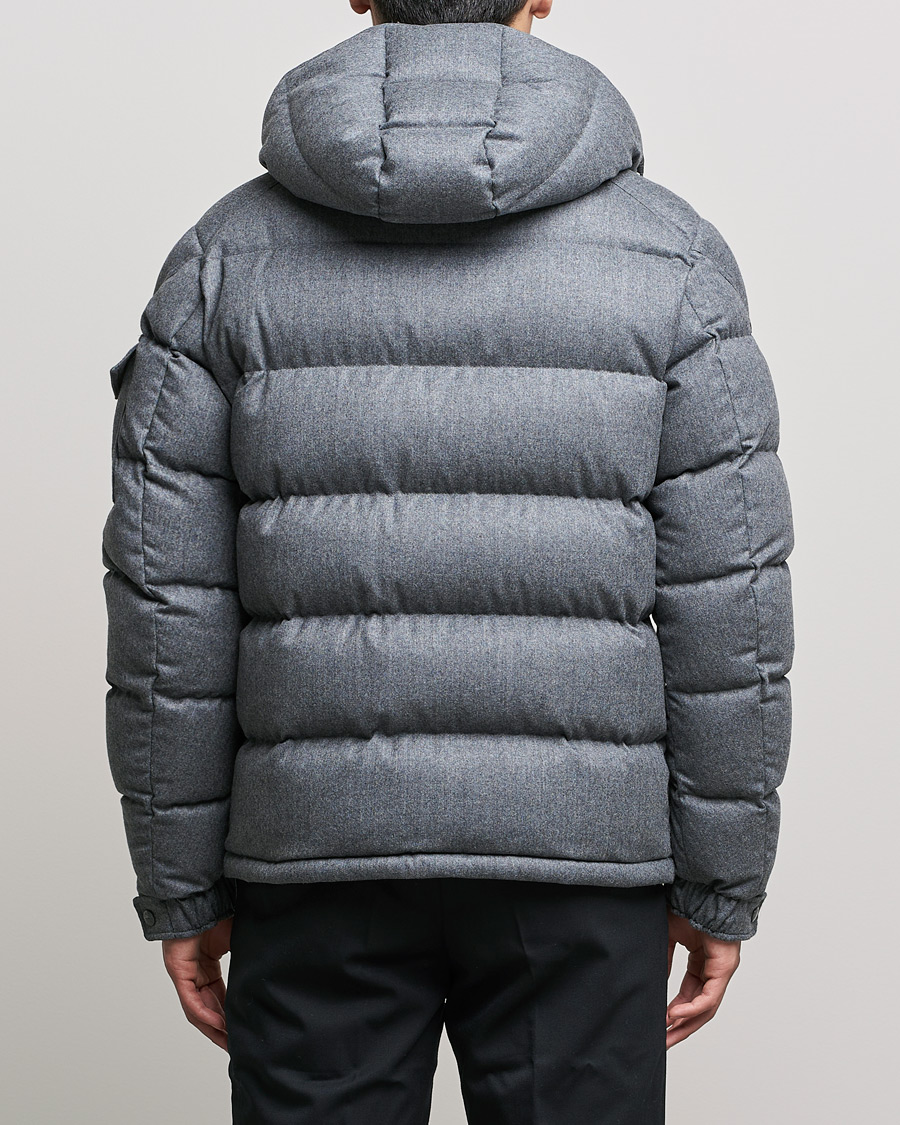 Moncler Montgenevre Flannel Down Jacket Grey Melange | Herr - Care of Carl