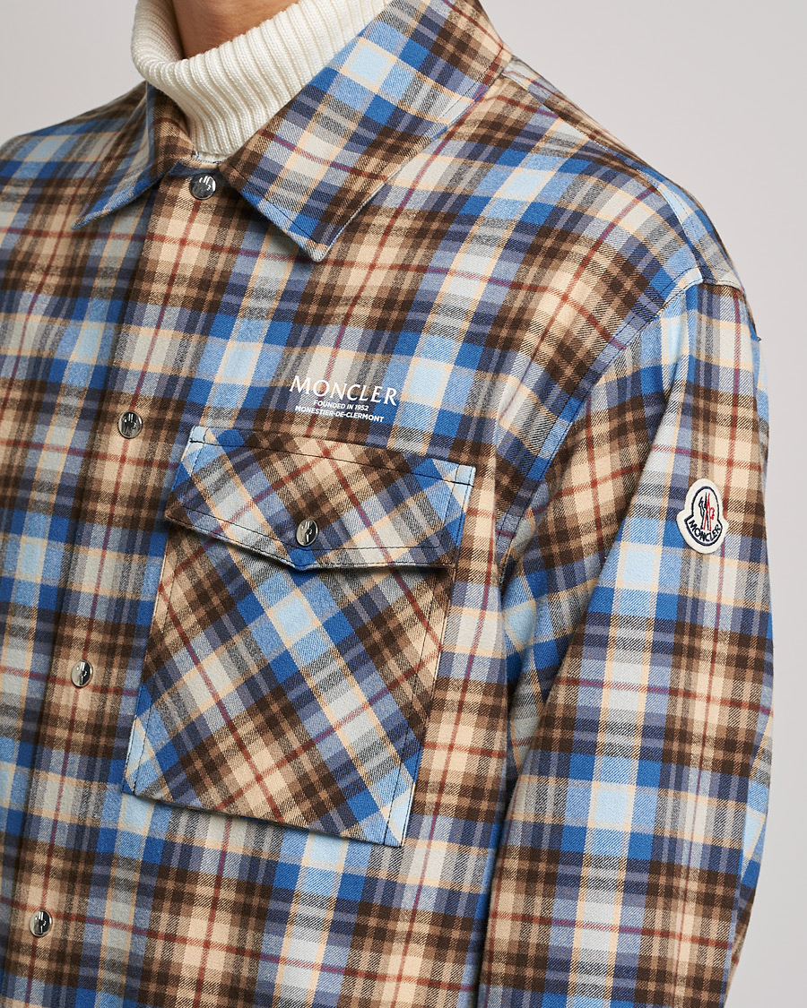 Herr | Skjortor | Moncler | Checked Overshirt Beige
