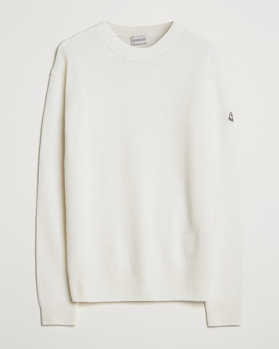 Herr | Tröjor | Moncler | Cashmere Crew Neck Sweater White