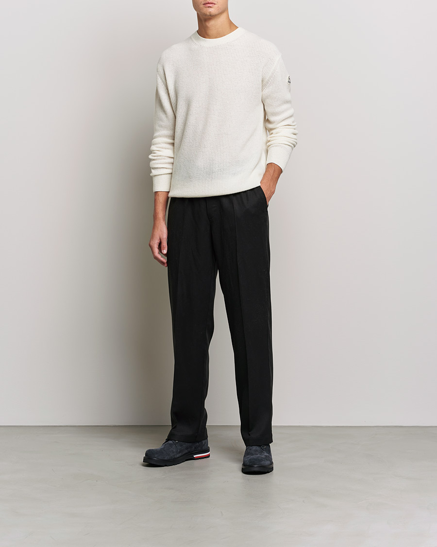 Herr | Tröjor | Moncler | Cashmere Crew Neck Sweater White