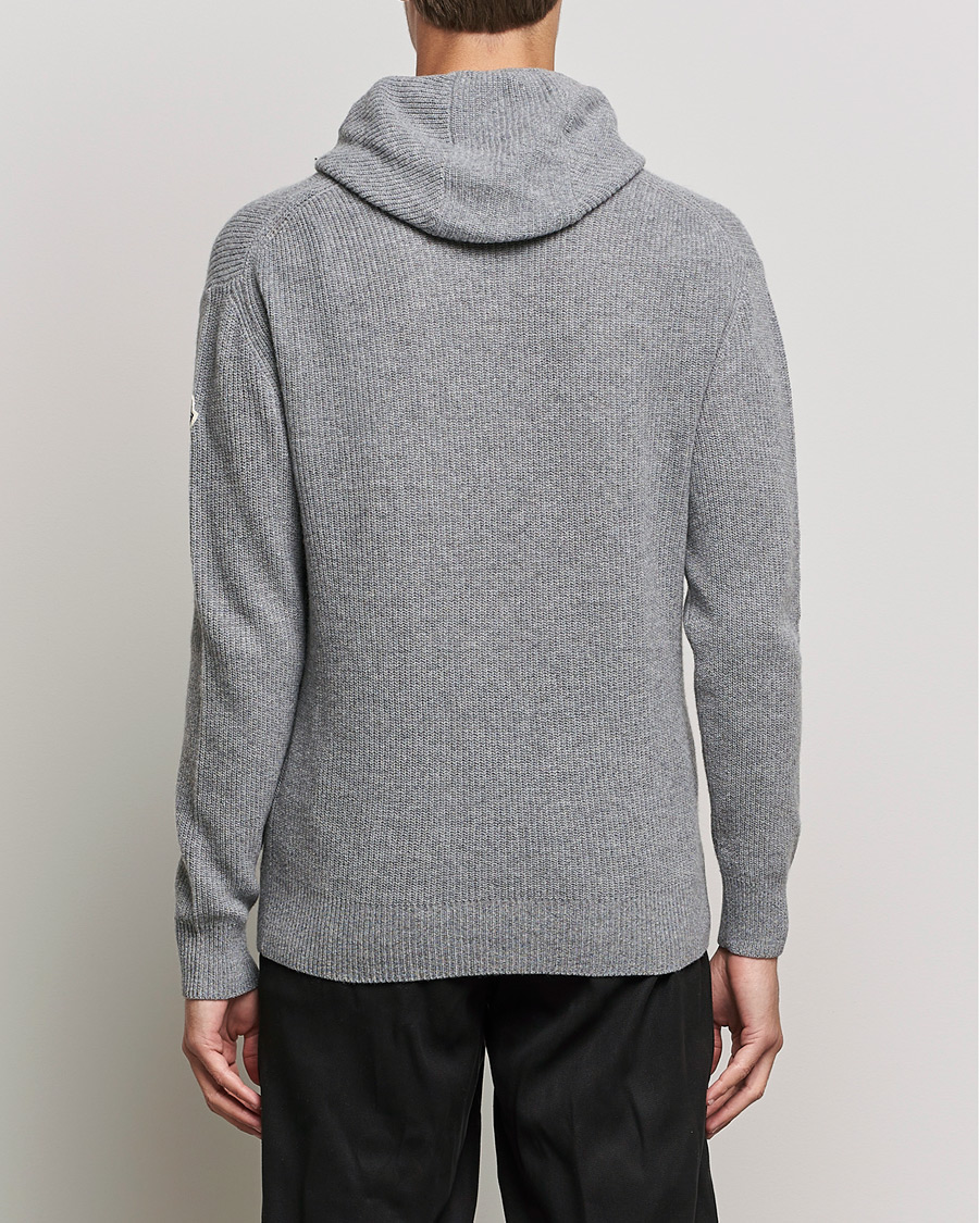 Herr | Tröjor | Moncler | Cashmere Hoodie Grey Melange