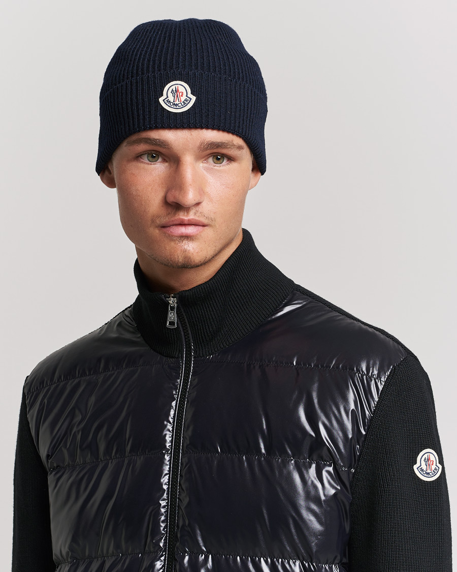 Herr | Mössor | Moncler | Rib Wool Beanie Navy