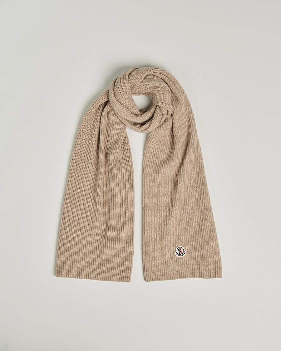 Herr | Moncler Cashmere Scarf Beige | Moncler | Cashmere Scarf Beige