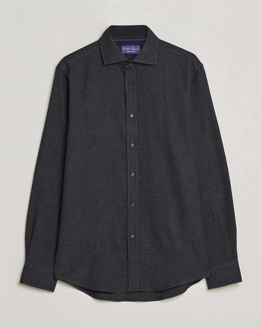 Herr |  | Ralph Lauren Purple Label | Flannel Sport Shirt Dark Grey