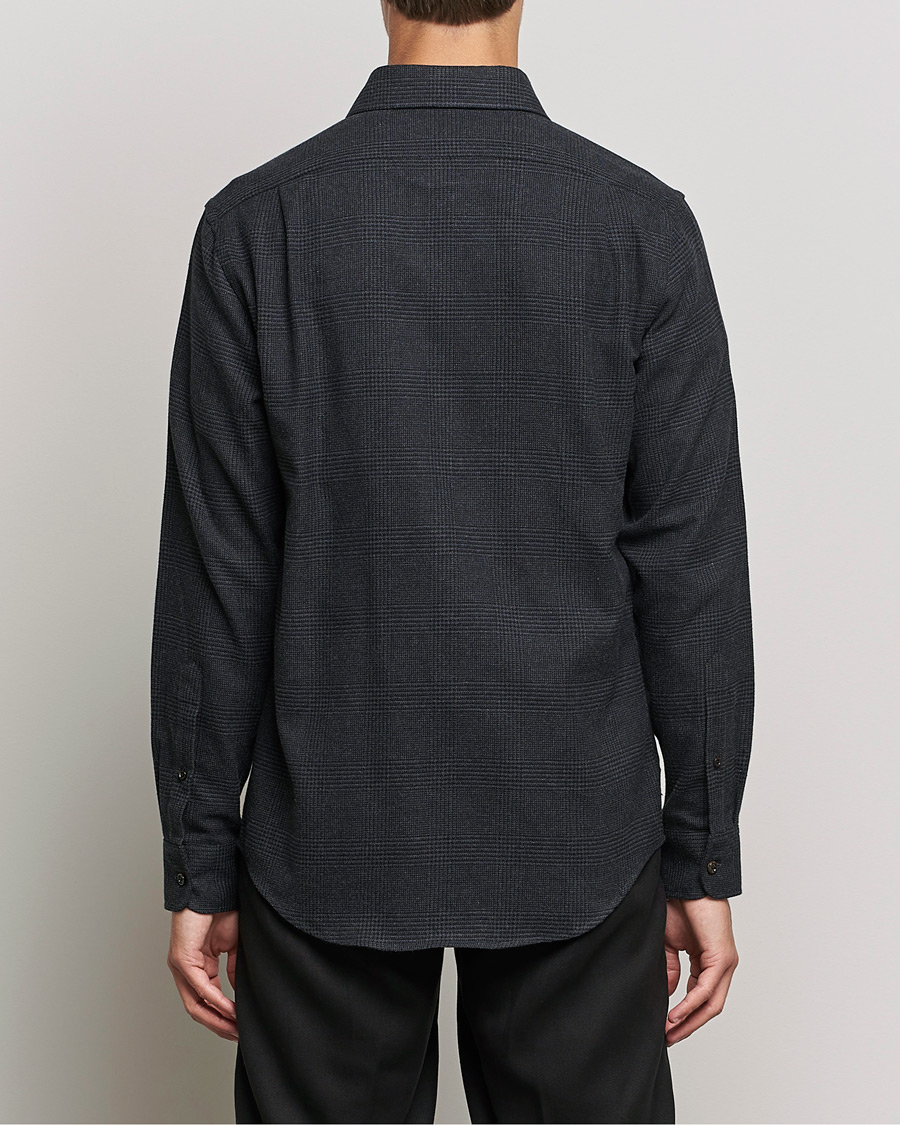 Herr | Skjortor | Ralph Lauren Purple Label | Flannel Sport Shirt Dark Grey