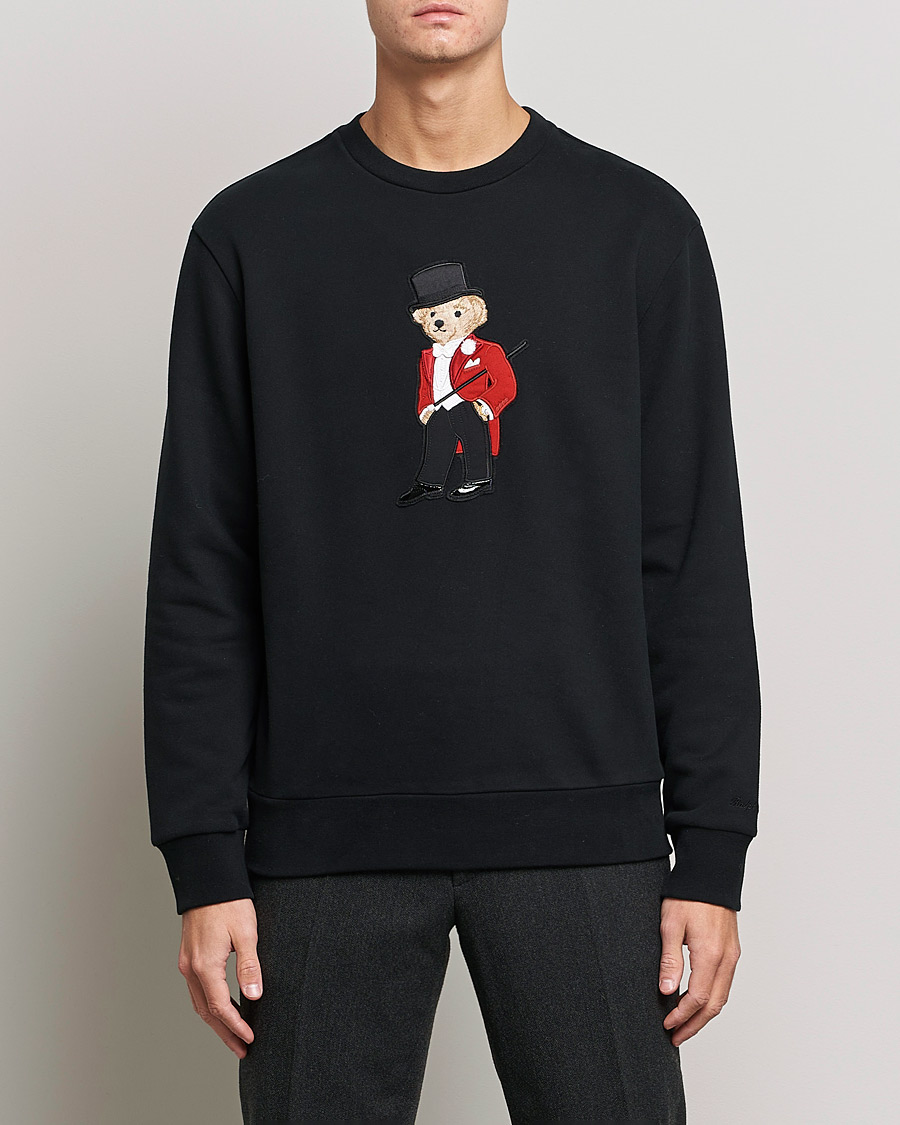 Herr | Tröjor | Ralph Lauren Purple Label | Lux Fleece Bear Sweatshirt Black
