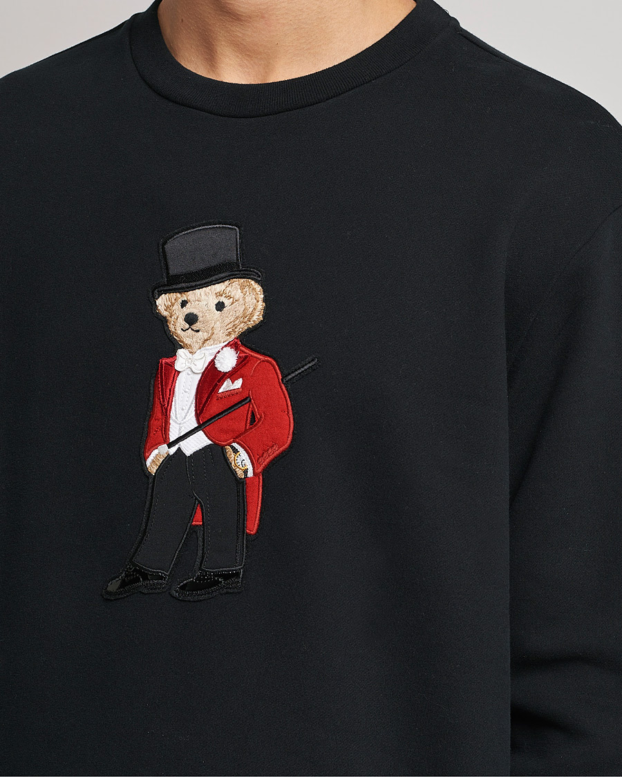 Herr | Tröjor | Ralph Lauren Purple Label | Lux Fleece Bear Sweatshirt Black