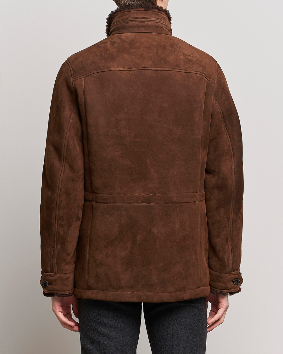 Herr | Jackor | Ralph Lauren Purple Label | Shearling Field Jacket Chestnut