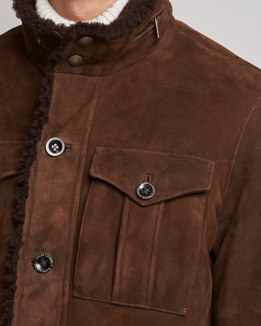 Herr | Jackor | Ralph Lauren Purple Label | Shearling Field Jacket Chestnut