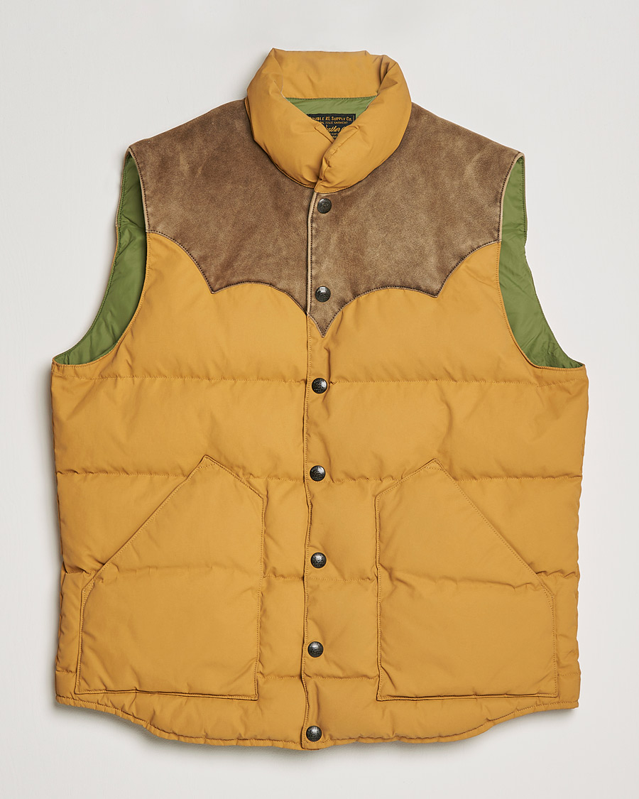 Herr | Jackor | RRL | Milburn Quilted Vest Mountain Yellow