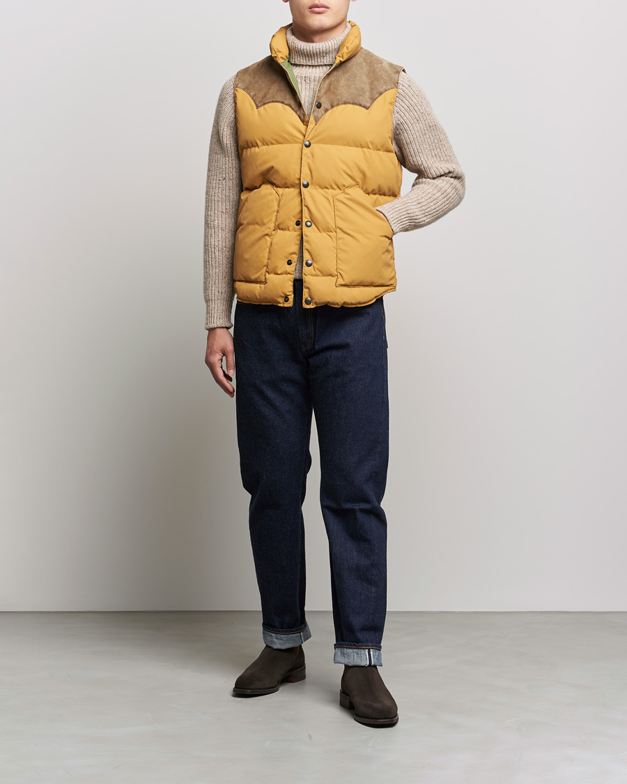 Herr | Jackor | RRL | Milburn Quilted Vest Mountain Yellow
