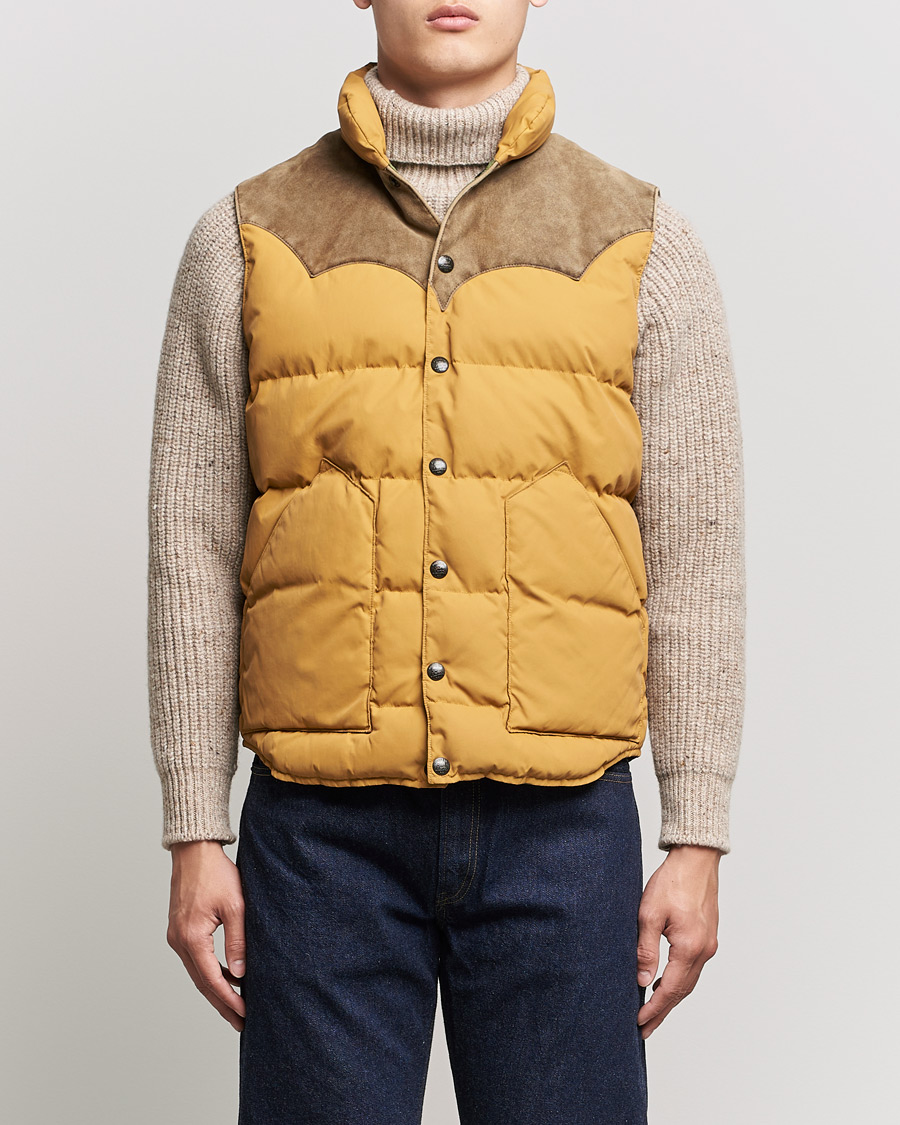Herr | Jackor | RRL | Milburn Quilted Vest Mountain Yellow