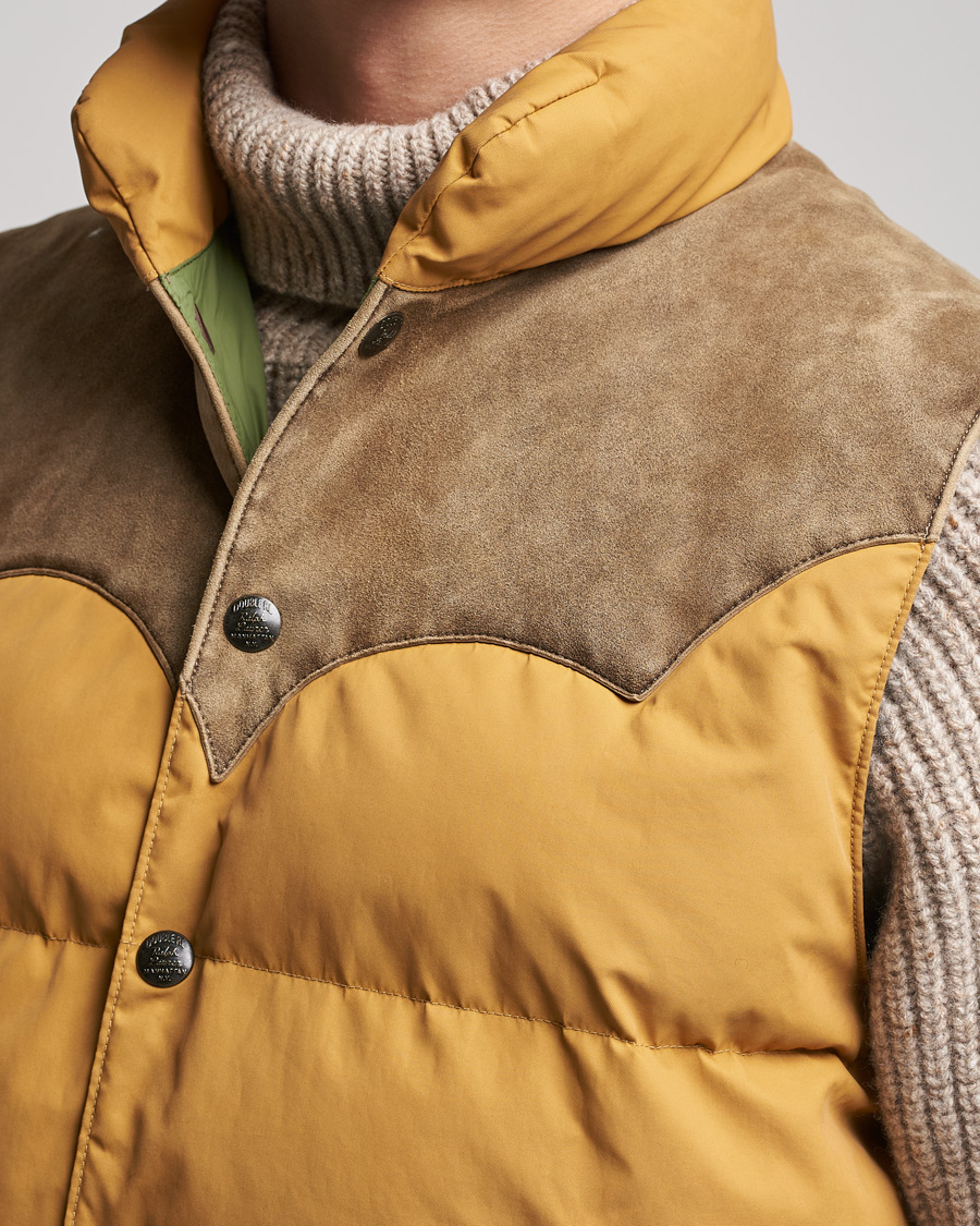 Herr | Jackor | RRL | Milburn Quilted Vest Mountain Yellow