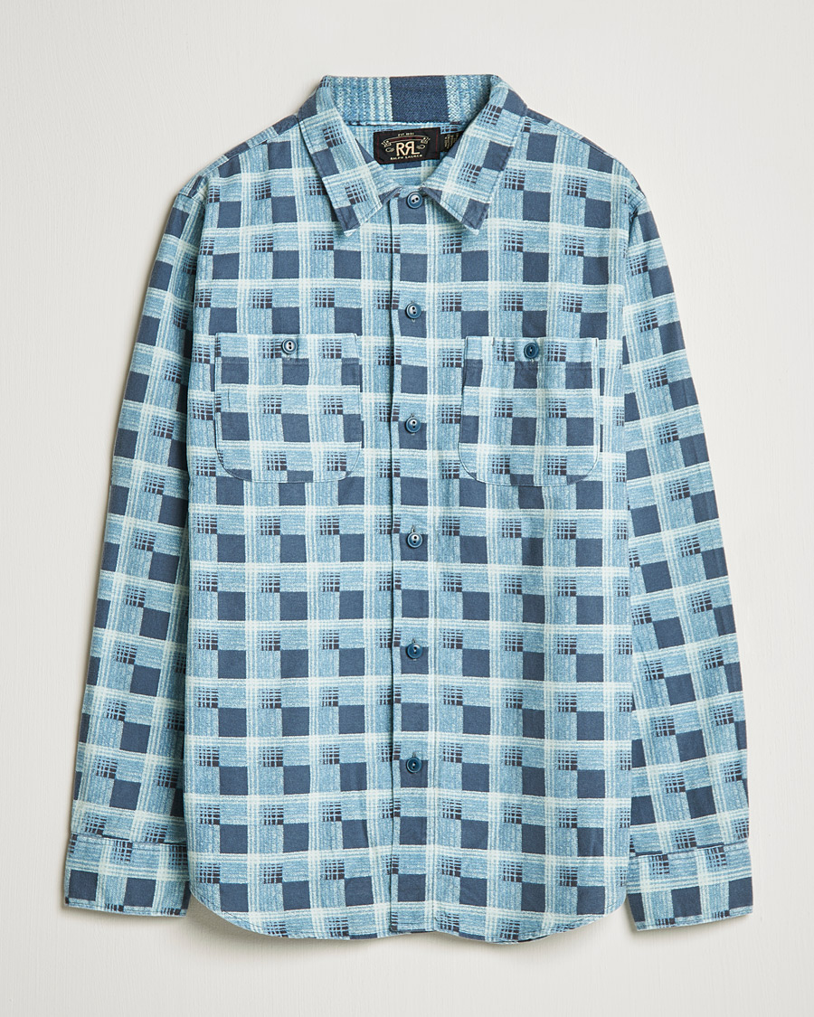 Herr | Skjortor | RRL | Universal Camp Shirt Blue Check