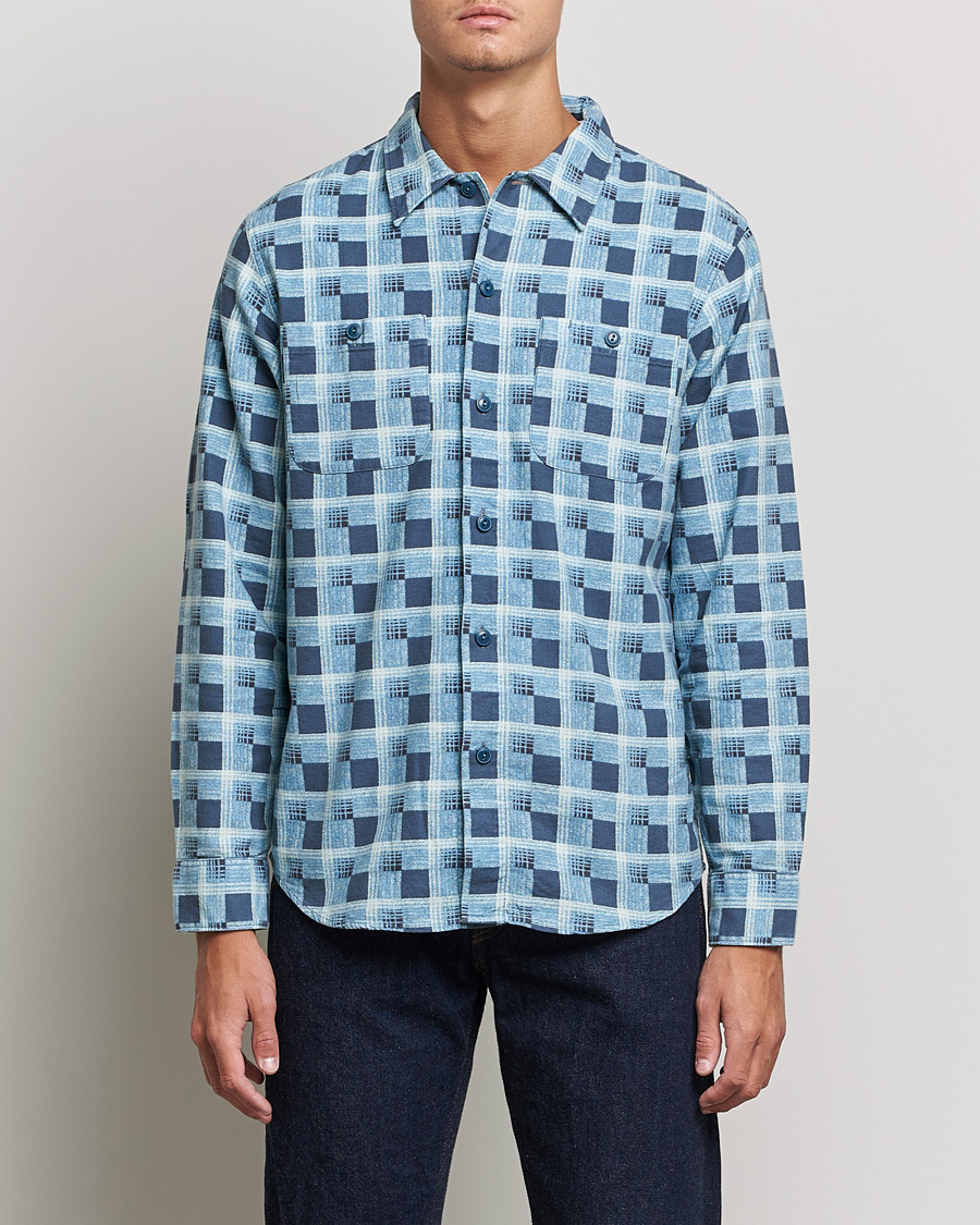 Herr | Skjortor | RRL | Universal Camp Shirt Blue Check