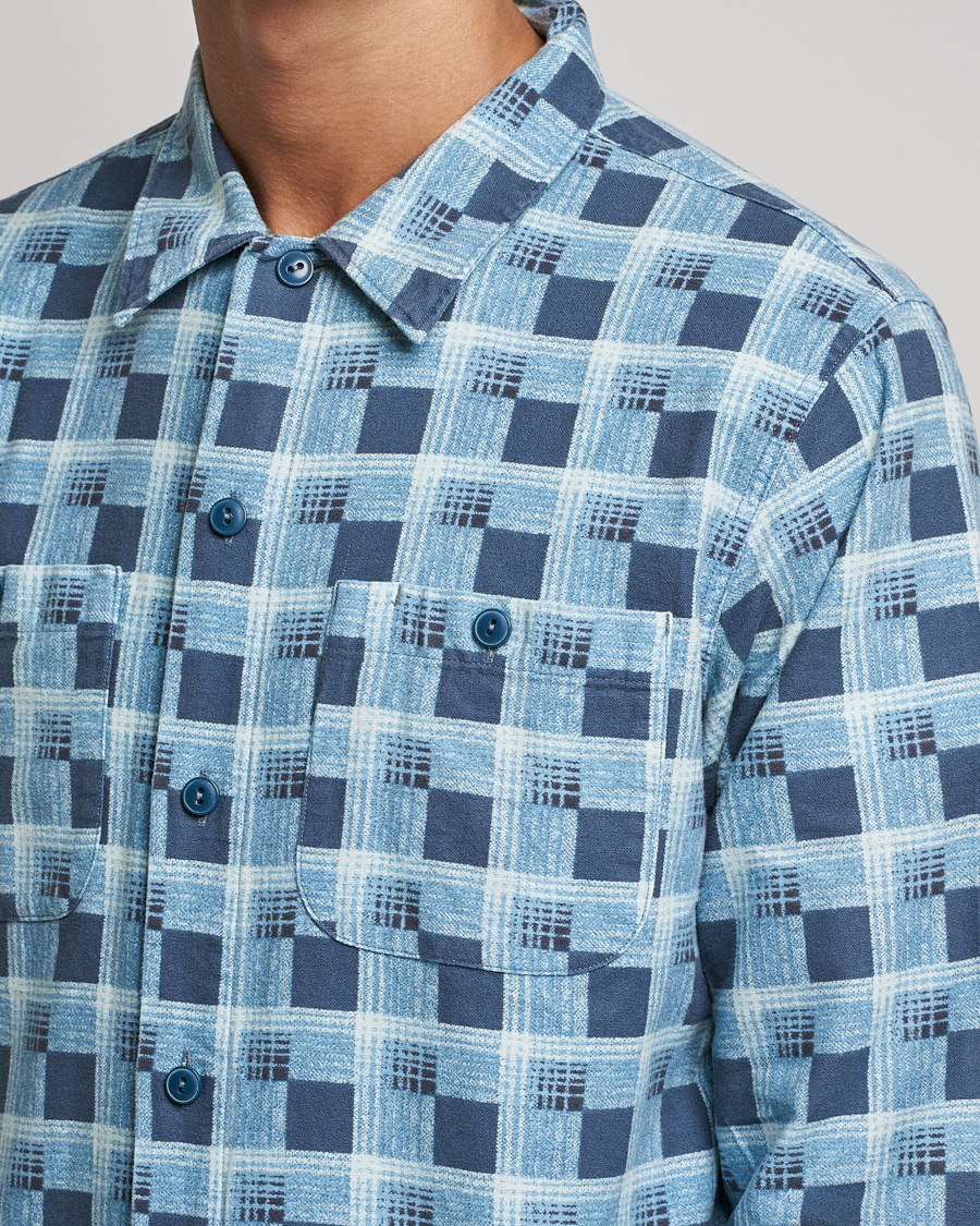 Herr | Skjortor | RRL | Universal Camp Shirt Blue Check