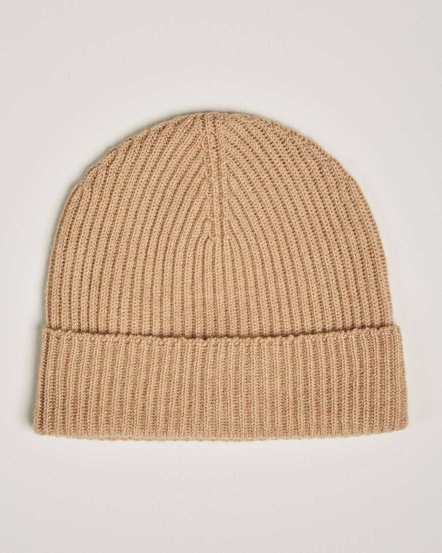 Herr | Johnstons of Elgin Cashmere Ribbed Hat Camel | Johnstons of Elgin | Cashmere Ribbed Hat Camel