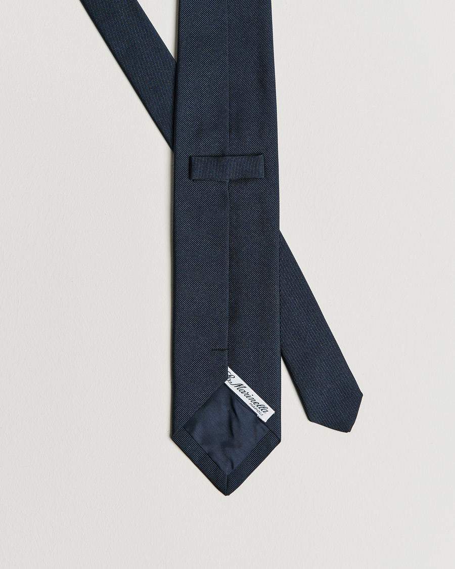 Herr | E. Marinella 3-Fold Norwegian Bandiera Silk Tie Navy | E. Marinella | 3-Fold Norwegian Bandiera Silk Tie Navy