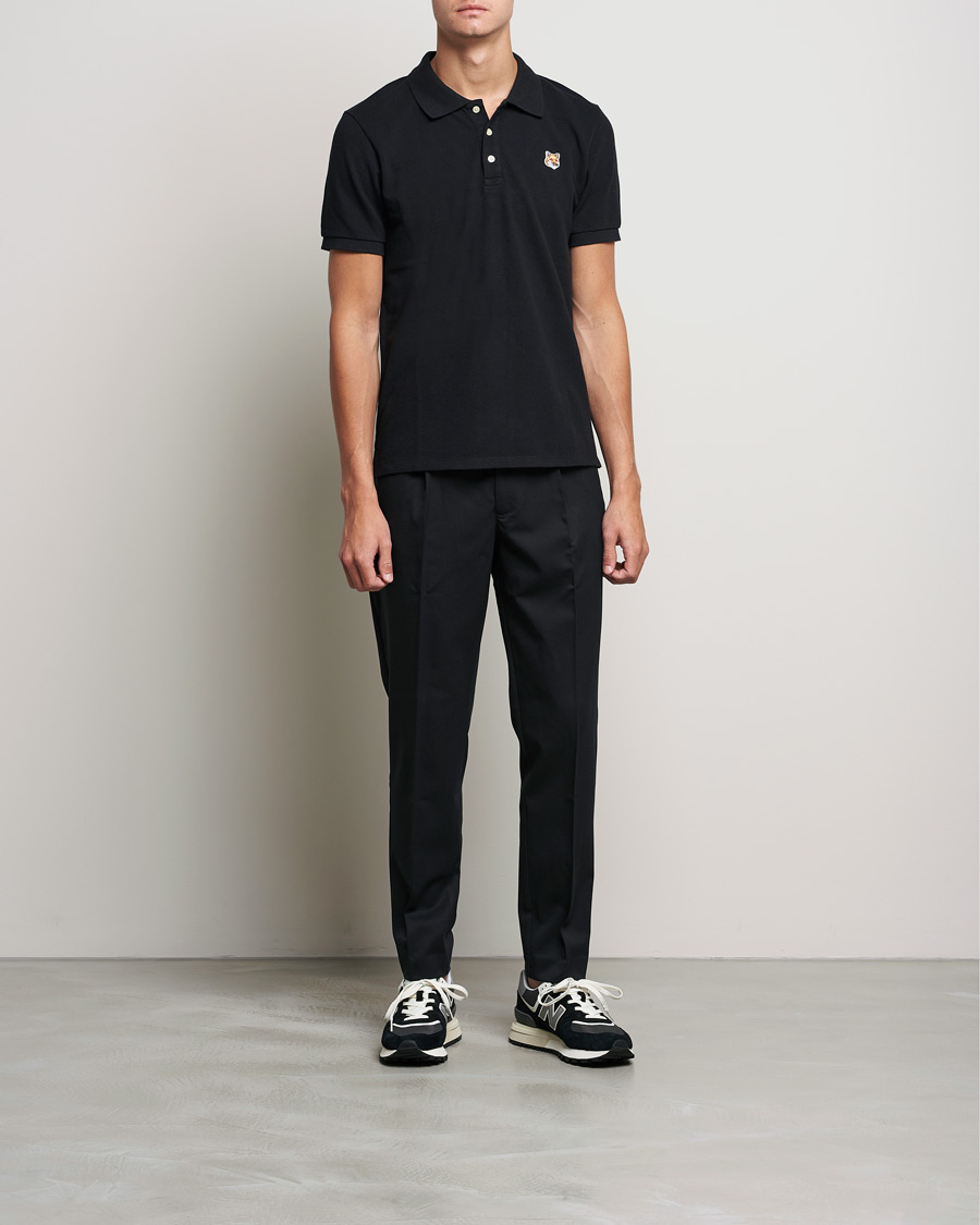 Herr | Pikéer | Maison Kitsuné | Fox Head Polo Black